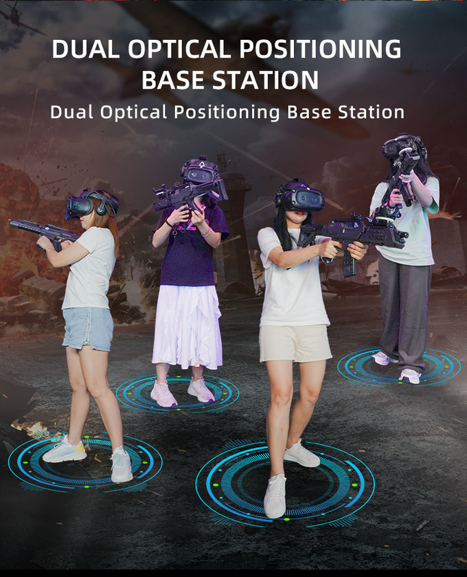 Simulator Menembak Vr 9d Ruang Vr Platform Berjalan Vr Game Realitas Virtual Mesin Arcade Zombie Multipemain 4