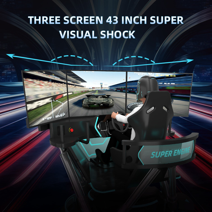 Mobil Simulator 9d Vr 6 Dof Racing Simulator Virtual Reality Arcade Game Machine Dengan 3 Layar 5