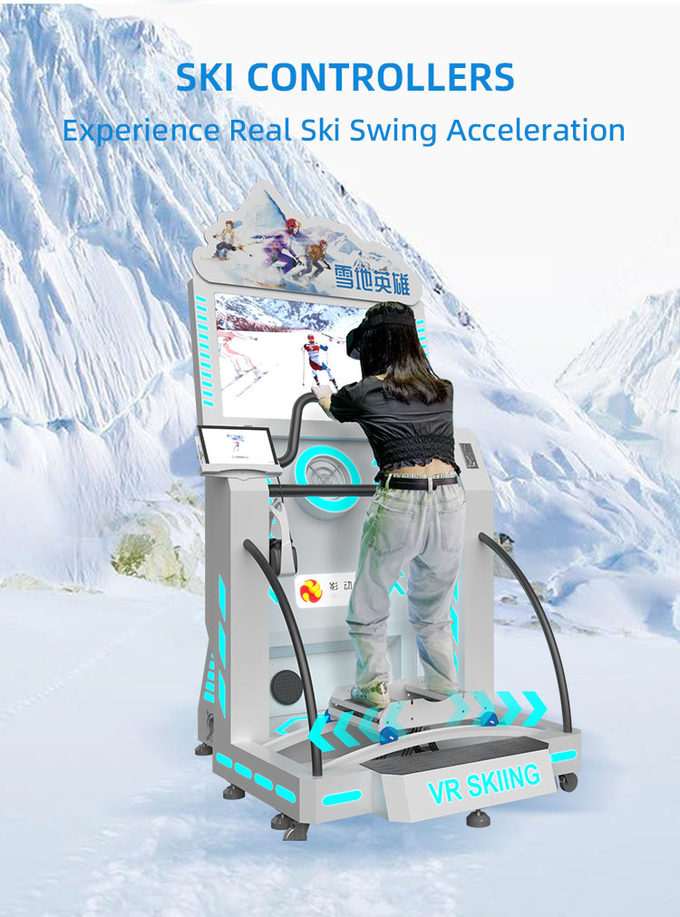 Indoor Ski Simulator Snowboard Simulator 9d Virtual Reality Vr Simulator Mesin Peralatan Taman Hiburan 3
