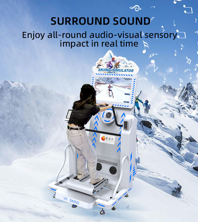 Indoor Ski Simulator Snowboard Simulator 9d Virtual Reality Vr Simulator Mesin Peralatan Taman Hiburan 4