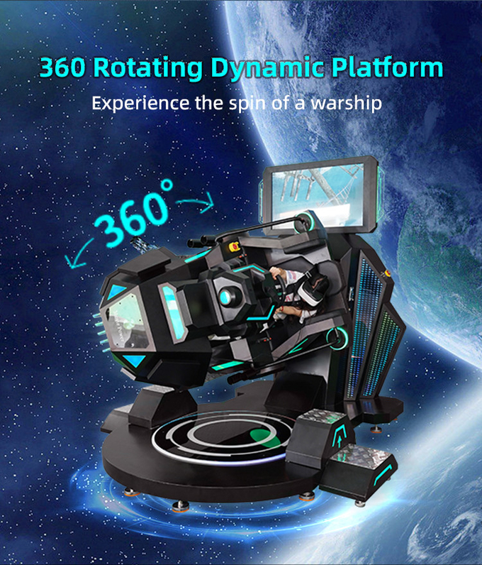 Interaktif VR Menembak 360 derajat VR Penerbangan VR Racing Simulator Kokpit Star Warship 2