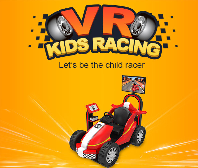 VR Theme Park Rides 9D Kids Racing Game Simulator Mesin Arcade Mobil yang Dioperasikan dengan Koin 0