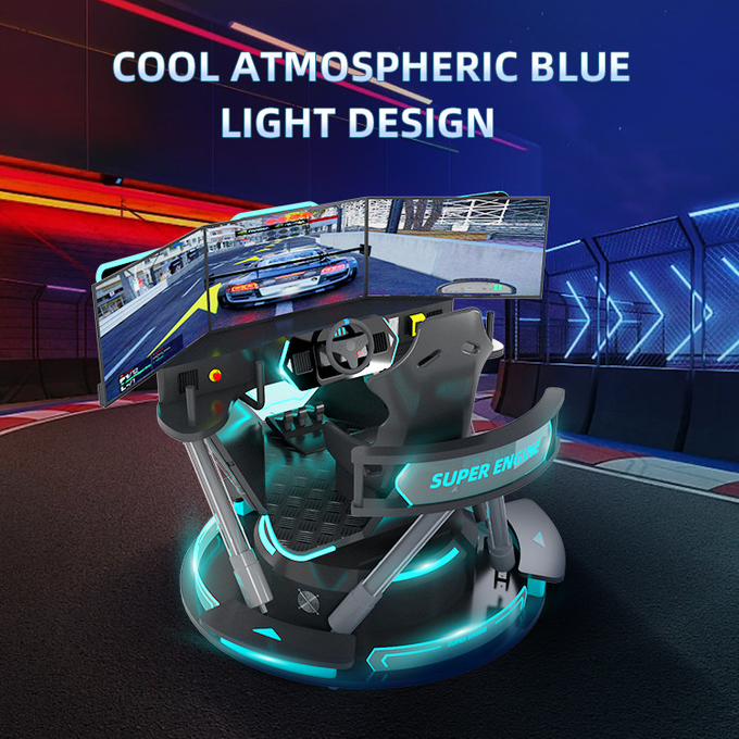 6dof Motion Hydraulic Racing Simulator Racing Car Arcade Game Machine Simulator Mengemudi Mobil Dengan 3 Layar 8