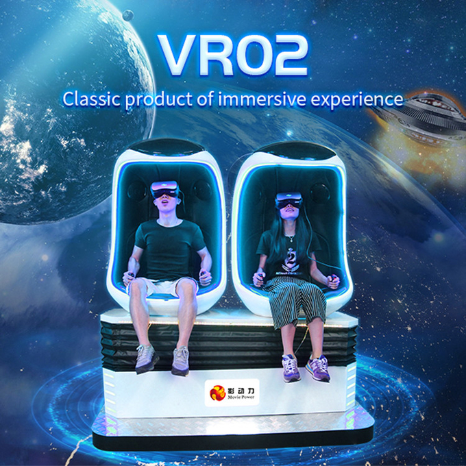 Taman Hiburan Vr 9D Motion Simulator Game Interaktif 9D VR Virtual Reality Egg Vr Kursi Bioskop 0
