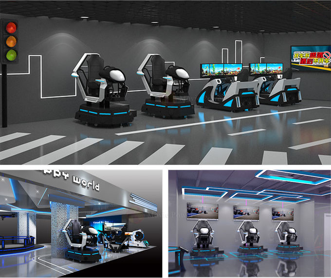 360 Rotating VR Simulator Racing Car Amusement Ride Simulator Arcade Mobil Mengemudi Mesin Game 2