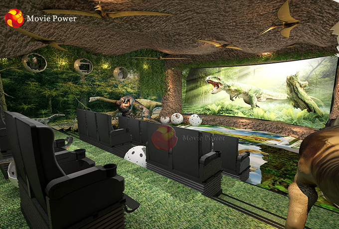 200 Kursi Dinosaurus Tema Immersive Theater 5D Cabin Cinema 0